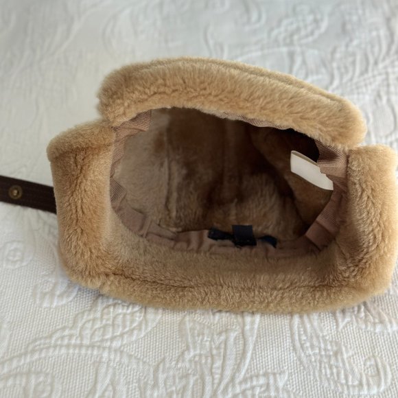 Vintage LOUIS VUITTON Shearling Winter Hat, Size: Small, 100% Agneau Lambskin